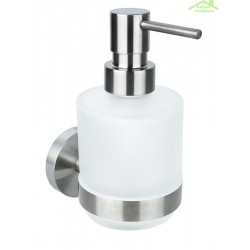 Distributeur de savon liquide NEO en acier inoxydable, en verre  200ml / 15x10x7,5cm