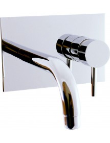 Mitigeur lavabo mural encastrable SEINA en laiton chromé