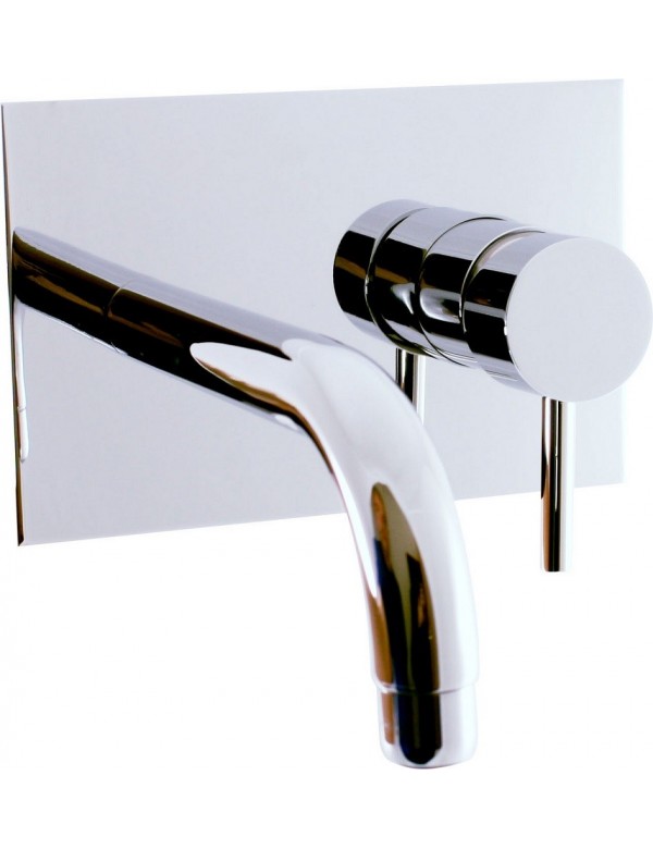 Mitigeur lavabo mural encastrable SEINA en laiton chromé