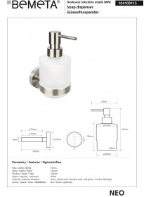 Distributeur de savon liquide NEO en verre 200 ml