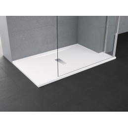 Receveur de douche blanc ultraplat recoupable NOVELLINI CUSTOM 100x80 cm - H 3,5 cm
