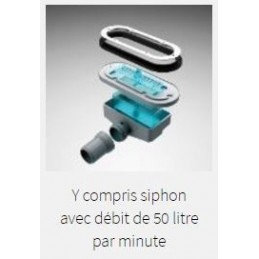 Receveur de douche blanc ultraplat recoupable NOVELLINI CUSTOM 100x80 cm - H 3,5 cm