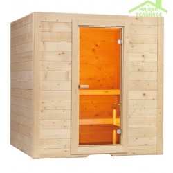 Cabine de Sauna BASIC MASSIV LARGE de SENTIOTEC 195x187 cm