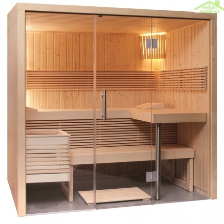 Cabine de Sauna PANORAMA SMALL de SENTIOTEC 214x160 cm