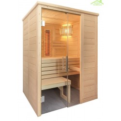 Cabine de Sauna à infrarouge ALASKA MINI INFRA+ de SENTIOTEC 160X110 cm