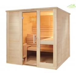 Cabine de Sauna KOMFORT LARGE de SENTIOTEC 208x206 cm