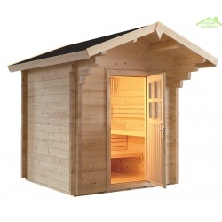 Cabine de Sauna de jardin COUNTRY de SENTIOTEC 230x230 cm