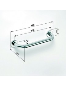 Barre de maintien de douche HELP en acier inoxydable