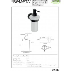 Distributeur de savon mural DARK en verre 230ml Distributeur de savon mural DARK en verre 230ml