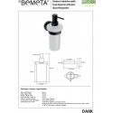 Distributeur de savon mural DARK en verre 230ml