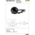 Porte brosse à dents mural DARK en laiton noir 105x54x89 mm