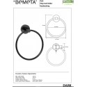 Anneau de serviette DARK en laiton noir ø 15cm