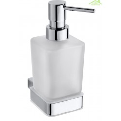 Distributeur de savon liquide en chrome et en verre VIA 6,5 x15x 12cm / 250ml