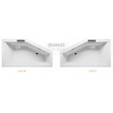 Baignoire acrylique RIHO d'angle GETA 160x90 cm avec une poignée intégrée