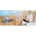 Porte-savon rectangulaireen chrome BETA 12,5cmx5,5cmx11,5cm