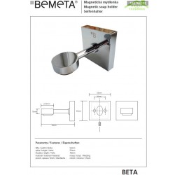 Porte-savon magnétique BETA en chrome 5,5cm x x5,5cm 7cm