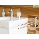 Porte-serviettes double rotatif OMEGA laiton chromé 42x16,5x7cm