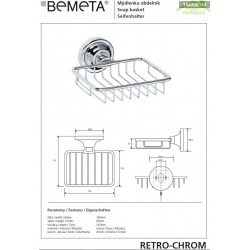 Porte-savon en grille mural en laiton chromé RETRO 14x6,5x14,2 cm Porte-savon en grille mural en laiton chromé RETRO 14x6,5x14,2 cm