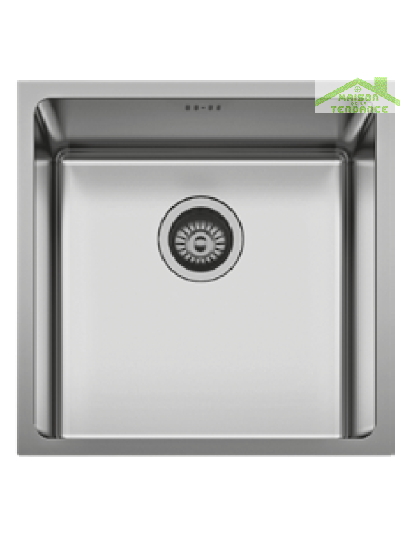 Évier à encastrer carré 1 bac en acier inoxydable DOUA 40x40 cm Évier à encastrer carré 1 bac en acier inoxydable DOUA 40x40 cm