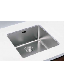 Évier à encastrer 1 bac en acier inoxydable DIA 49x40 cm