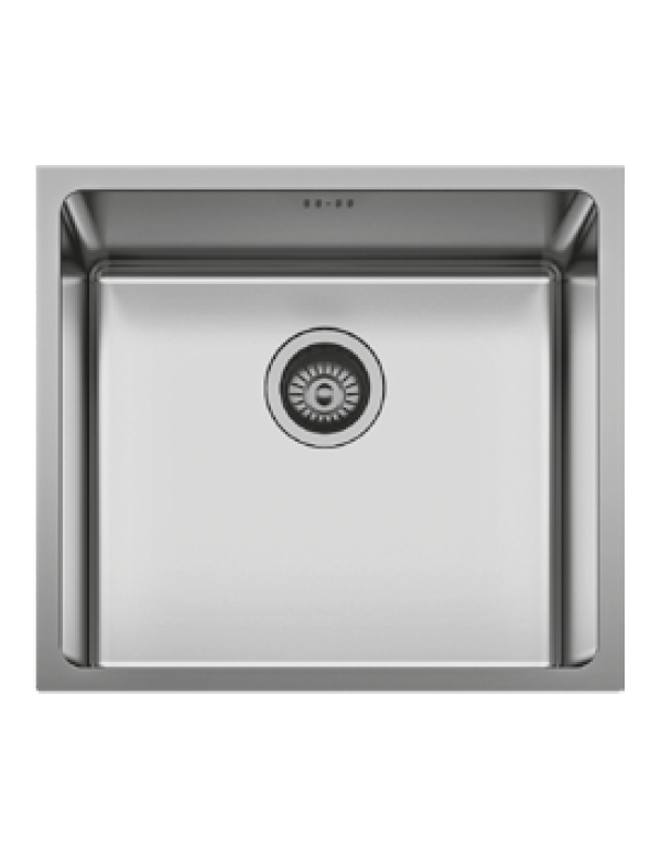 Évier à encastrer 1 bac en acier inoxydable DIA 49x40 cm