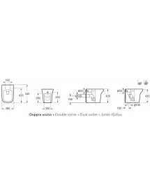 Cuvette WC à poser NOMARA avec abattant à frein de chute
