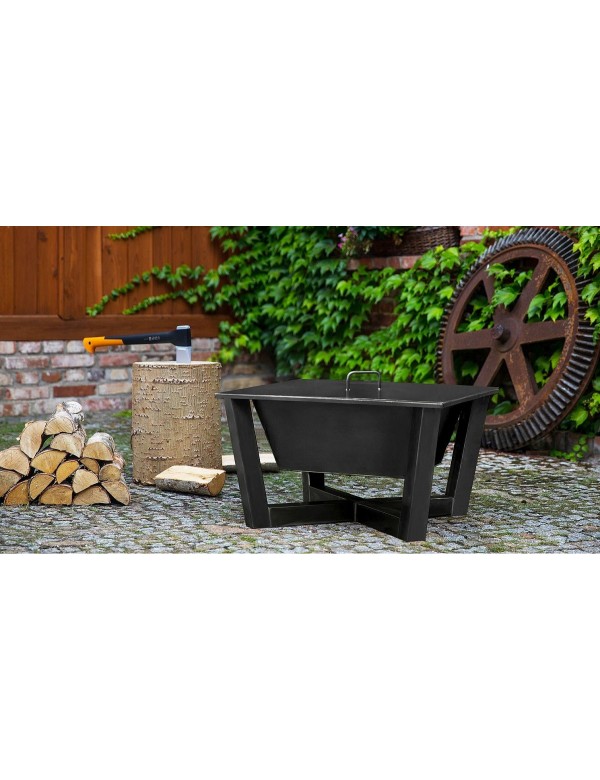 Brasero de jardin carré BRASIL 70x70 cm en acier