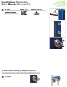 Douche de piscine solaire ULTRAMARINE, douche extérieure 40L