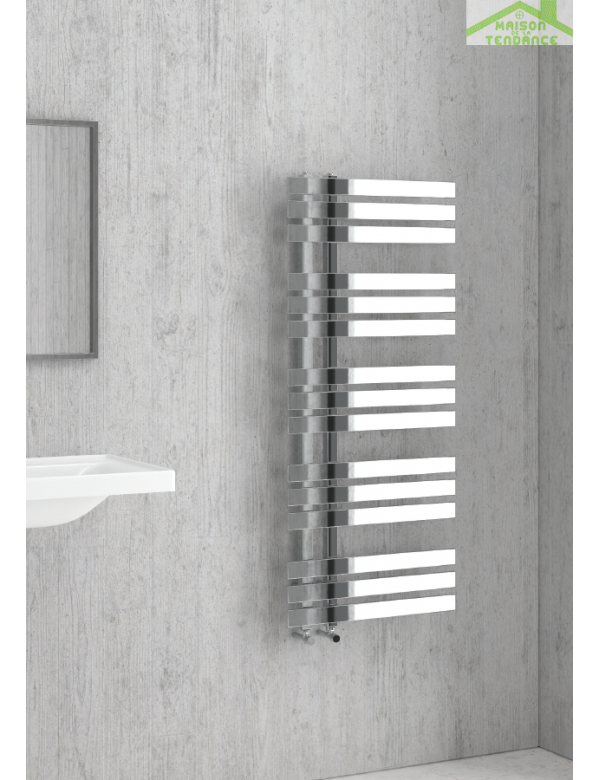 Radiateur sèche-serviette design vertical VERONA 50x120 cm en chrome Radiateur sèche-serviette design vertical VERONA 50x120 cm en chrome