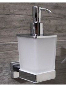 Distributeur de savon liquide PLAZA en verre 6x9,5x15,5 cm / 200 ml