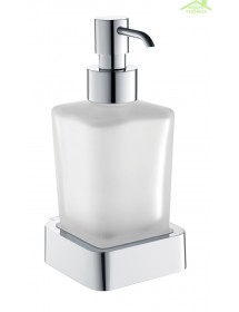 Distributeur de savon liquide SOLO en laiton chromé et verre / 250ml