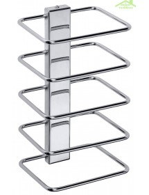 Rack porte-serviettes en acier chromé HOTEL 26,5 x15 x12 cm