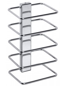 Rack porte-serviettes en acier chromé HOTEL 26,5 x15 x12 cm