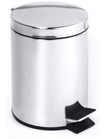 Poubelle de douche HOTEL en acier poli 12 L