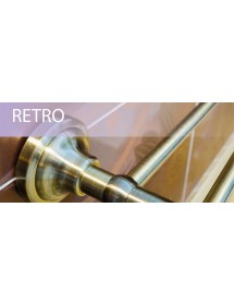 Porte-serviette double RETRO en laiton 66,5x6,5x12 cm