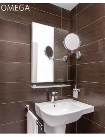 Porte-serviettes double rotatif OMEGA laiton chromé 42x16,5x7cm