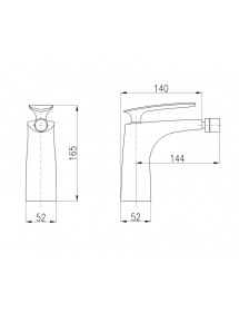Mitigeur bidet TIGRIS laiton chromé embout orientable