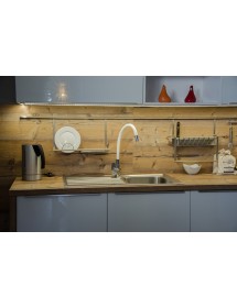 Mitigeur évier haut flexible à mémoire de forme AMUR en chrome