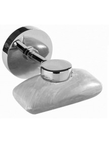 Porte-savon magnétique OMEGA en chrome 1,0x7,0x5,5cm Porte-savon magnétique OMEGA en chrome 1,0x7,0x5,5cm