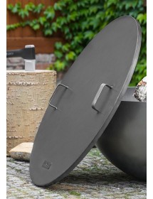 Couvercle de brasero rond en acier avec 2 anses 61,5 cm