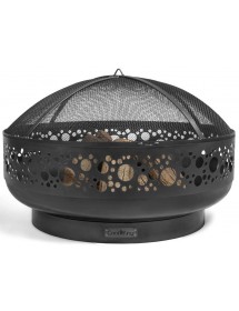 Brasero de jardin BOSTON décoré en acier Ø80 cm