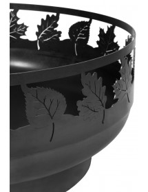 Brasero de jardin TORONTO décoré feuille en acier Ø80 cm