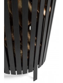 Chauffe terrasse, braséro en acier noir FLAME Ø 40 cm