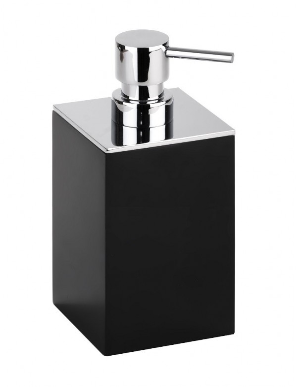 Distributeur de savon liquide carré à poser GAMMA en laiton chrome mat / 200 ml