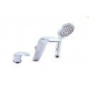 Mitigeur baignoire 3 trous DUNAJ avec cascade en laiton chromé