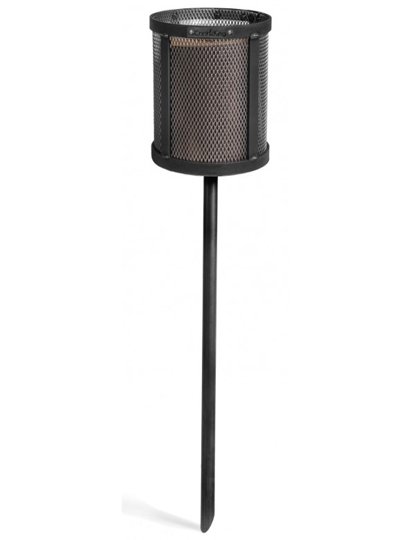 Lanterne à bougies de jardin BRUNO en acier noir 105cm Lanterne à bougies de jardin BRUNO en acier noir 105cm