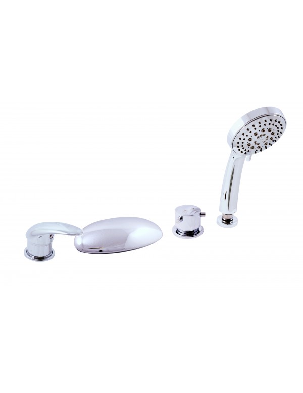 Mélangeur baignoire à cascade 4 trous en laiton