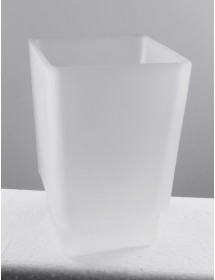 Porte-verre mural en chrome et en verre VIA 6,4 x10 x9,7 cm