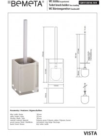 Set de 4 accessoires de salle de bain à poser VISTA en résine