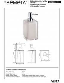 Set de 4 accessoires de salle de bain à poser VISTA en résine
